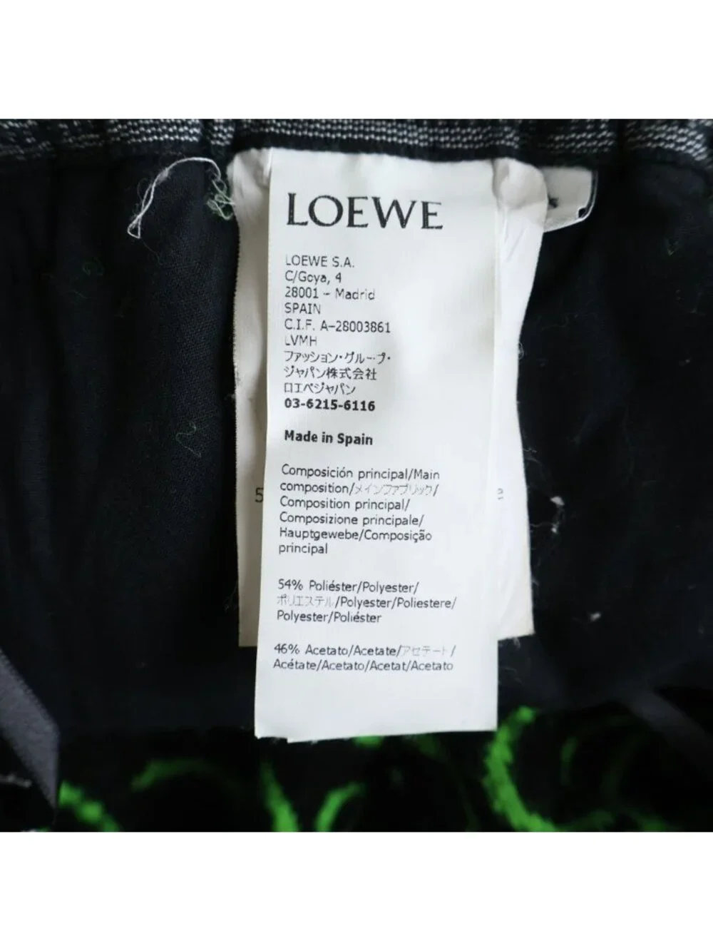 Loewe Jacquard Bermuda Shorts Anagram Black Green